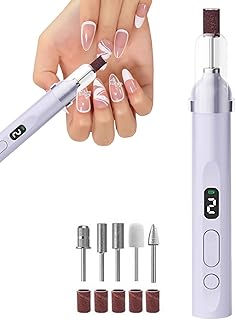 電動ネイルファイル | 充電式 静音 ペディキュアグラインダー 発光ダイオードライト付き - 電動ネイルファイル,サロン 家庭 旅行 足 爪 甘皮 女性 男性 用