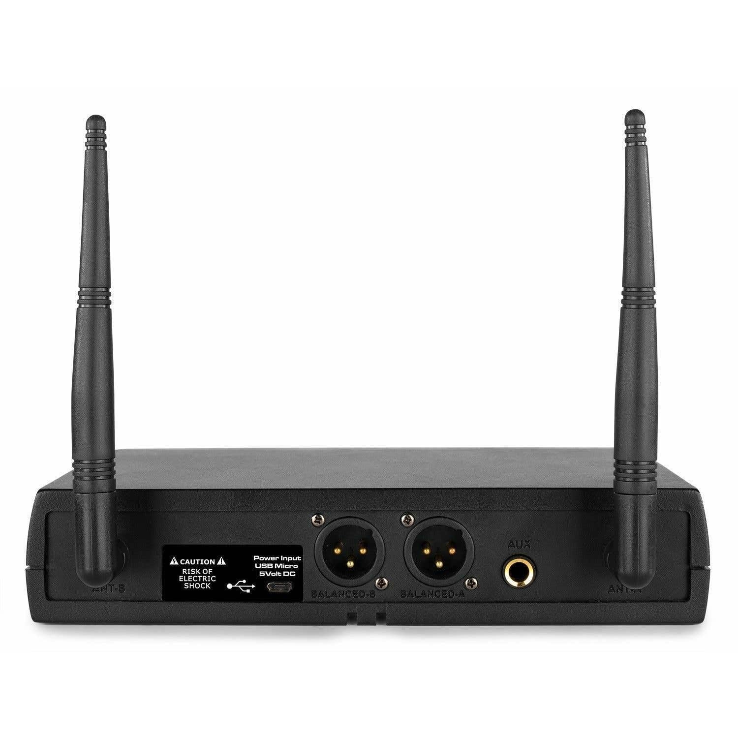 Vonyx WM62 2 kabellose Mikrofone und Empfänger - 16 UHF-Kanäle