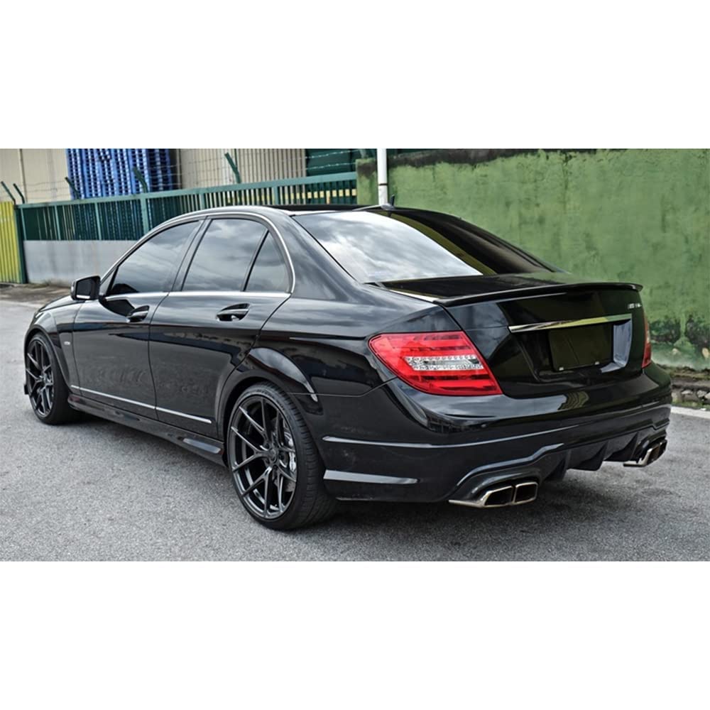 For 2008-2014 Mercedes Benz C W204 C180 C200 Car Rear Window Roof Spoiler Wings Bodykit Black - View #12