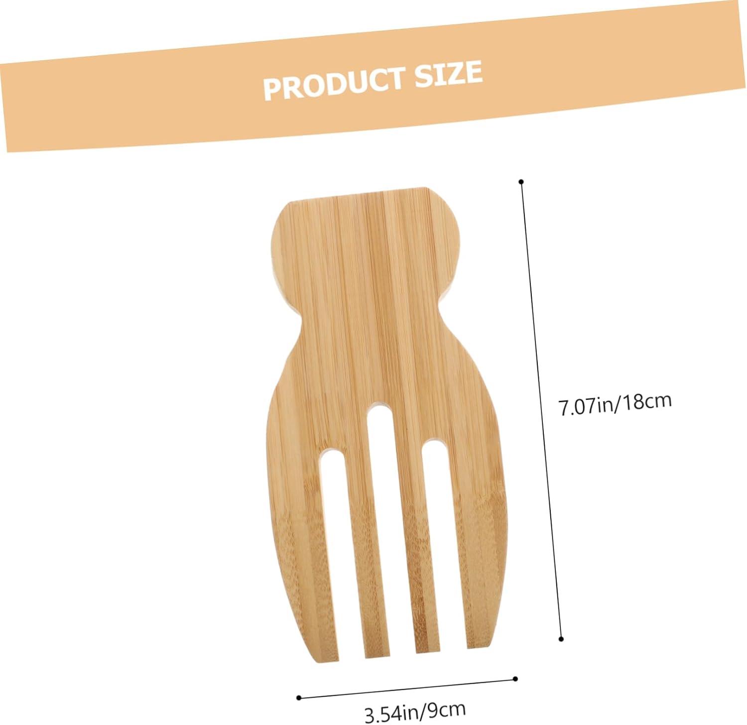 Bamboo Salad Server Claws with Hand Shape, Non Stick Mixing Tool