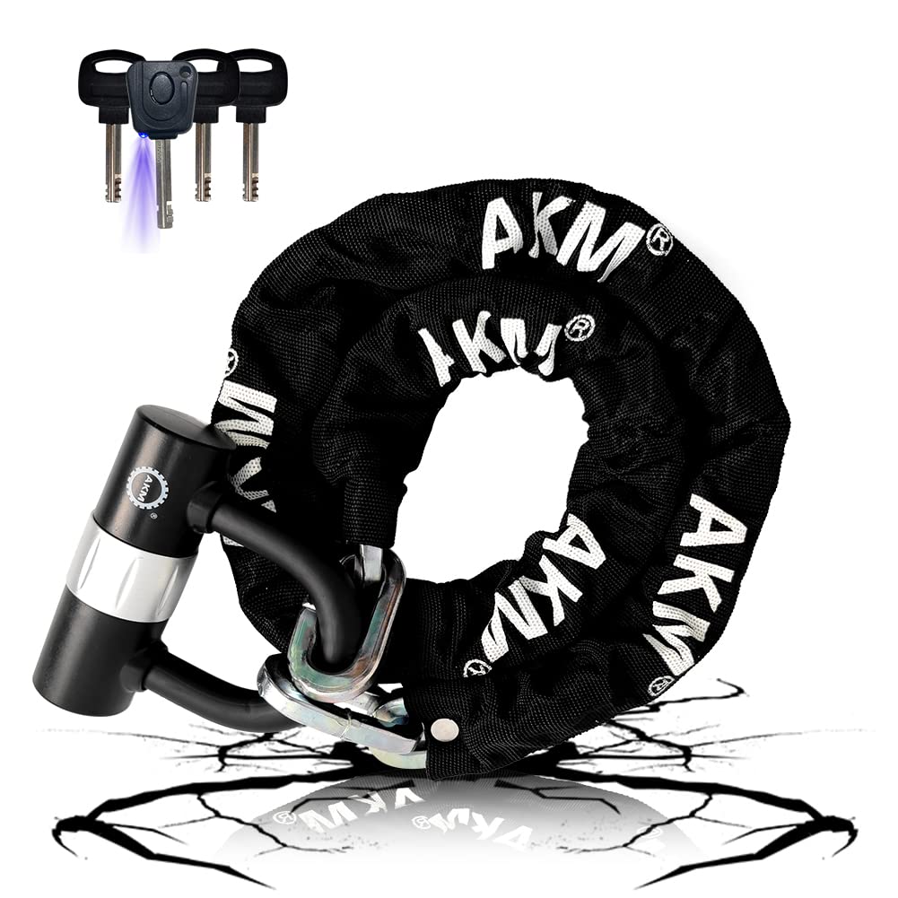AKM Security Bike Chain Lock Heavy Duty Cut Proof Bicycle Chain Locks