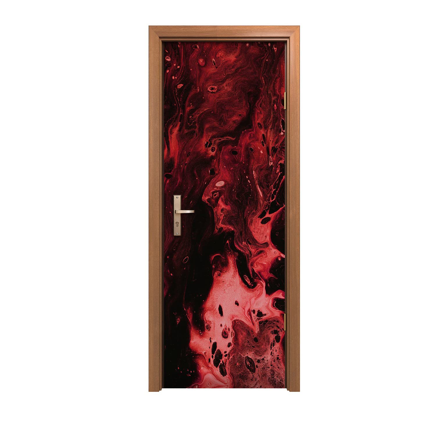 Décoration de porte eau rouge 70x200 cm pour une ambiance de salon contemporain