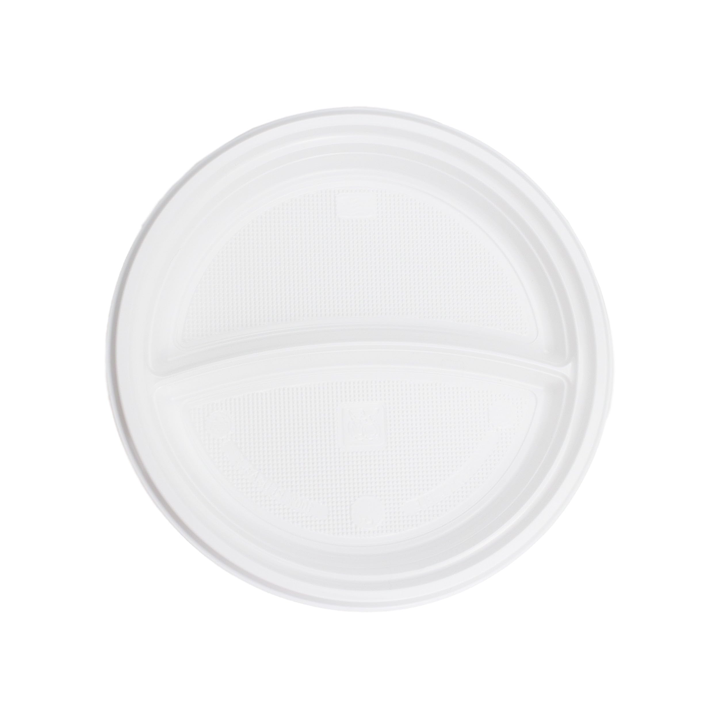 Commerline 800 sztuk plastikowych talerzy 2-częściowych | talerze wielokrotnego użytku Ø 22 cm plastikowe talerze talerze plastikowe talerze | naczynia imprezowe zestaw naczyń plastikowych