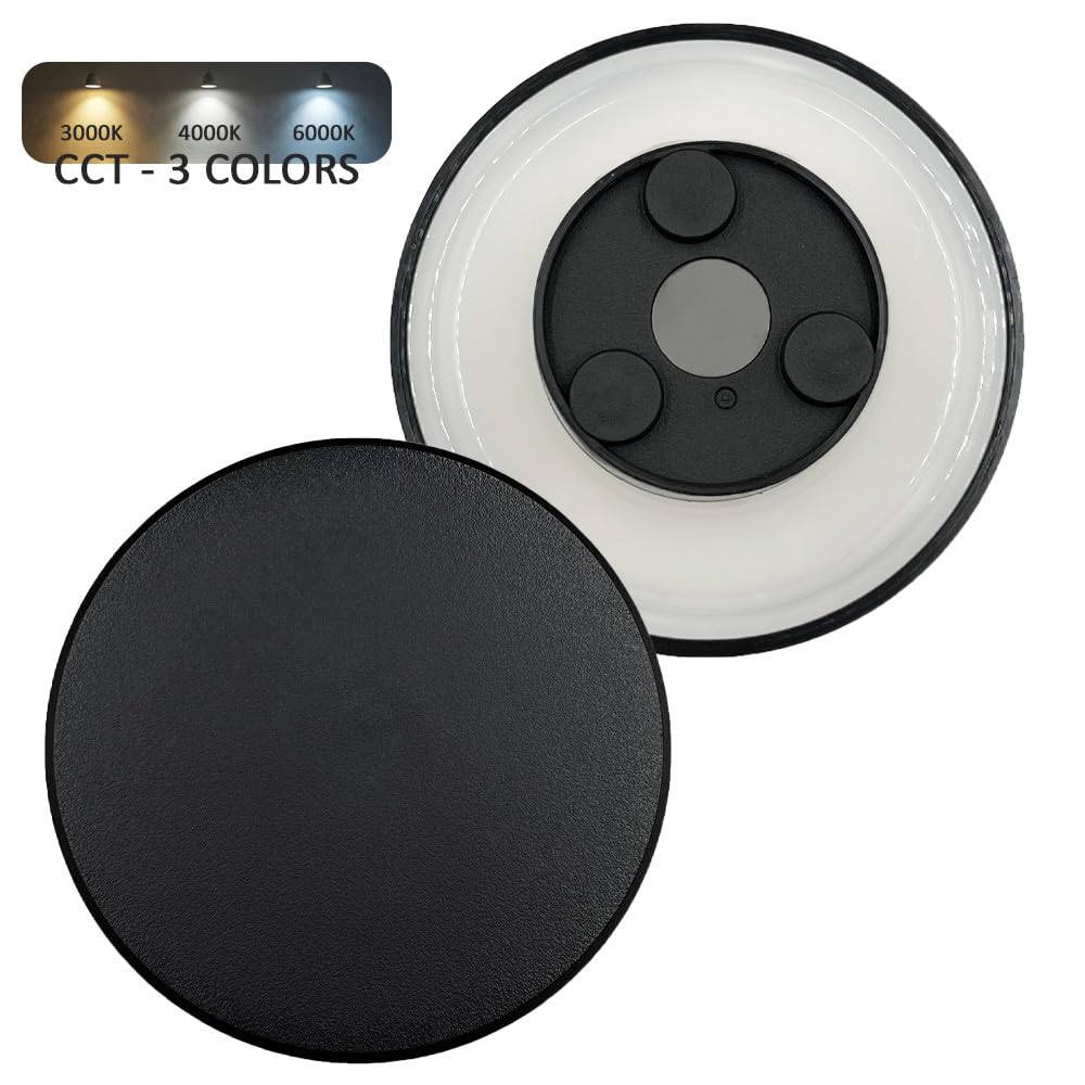 FactorLED PCs x4 Aplique de Pared Exterior 15W, 1500Lm, IP65 Impermeable, Lampara Pared Moderno, Luz Seleccionable 3000K 4000K o 6000K, ideal para jadin, terraza, porche, garaje o patio (4, BIG MOON)