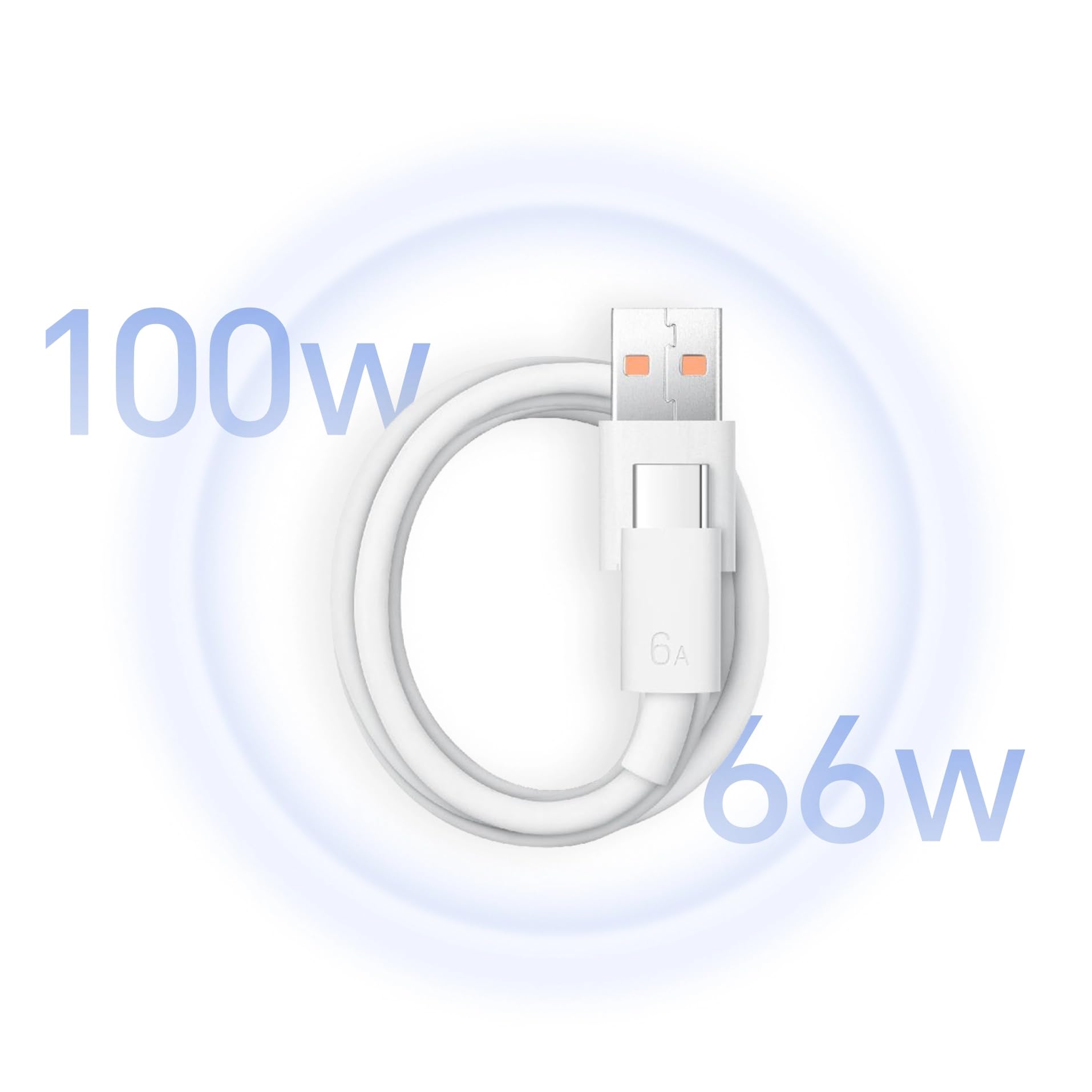 Caricabatterie Veloce HONOR SuperCharge 66W Con Cavo USB Type-C - Compatibile Con HONOR 200 Lite, 100, 90, 80, Magic6, Magic Pad 9, Pad X9, X8 E Altri Modelli
