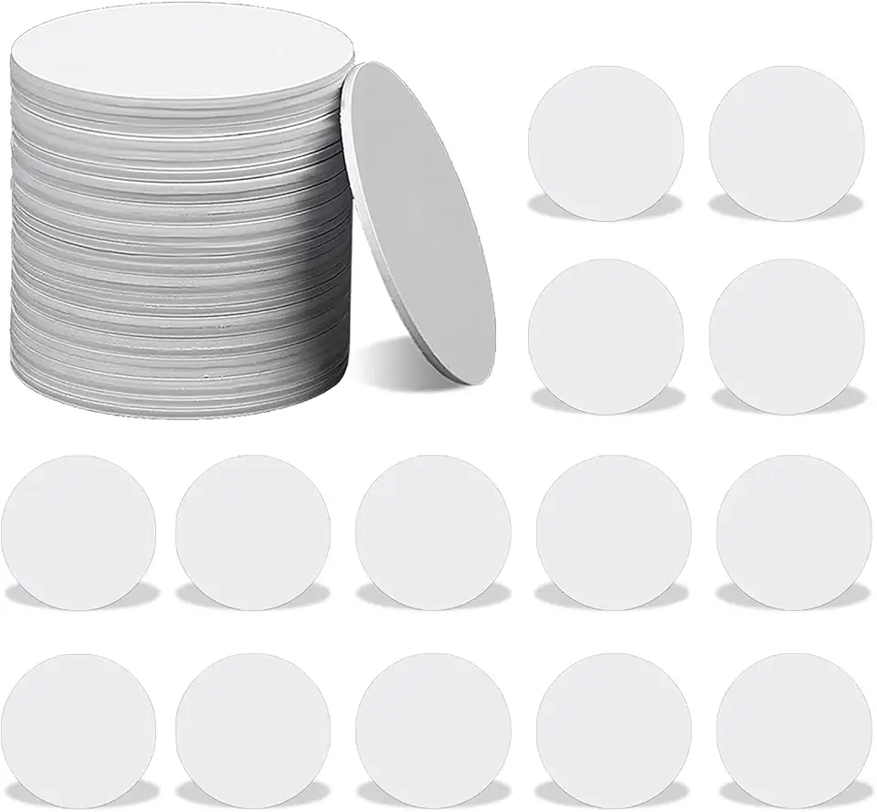 20 pcs round blank nfc coin tag, 25 mm in diameter, 504 bytes memory, programmable ntag215 chip, compatible with all nfc-enabled phones and devices