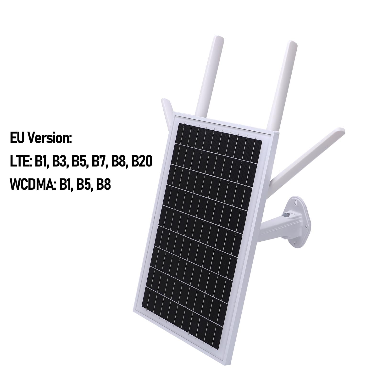 Fdit Router Modem 4G LTE con energia solare da 15 W, Estensore WiFi con energia solare all'aperto IP66 Router wireless impermeabile (versione europea (B1/3/7/8/20/28a/40)