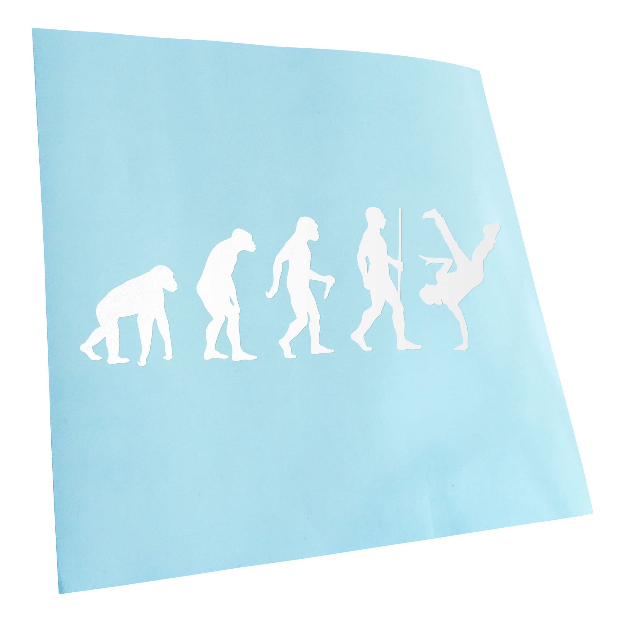 Kiwistar - Car Sticker - Breakdance Evolution - White - 60 x 20 cm - Rear Window Car Sticker Weatherproof for Car Truck Moped Truck - Sticker Exterior Self-Adhesive Tuning Accessories for Windows