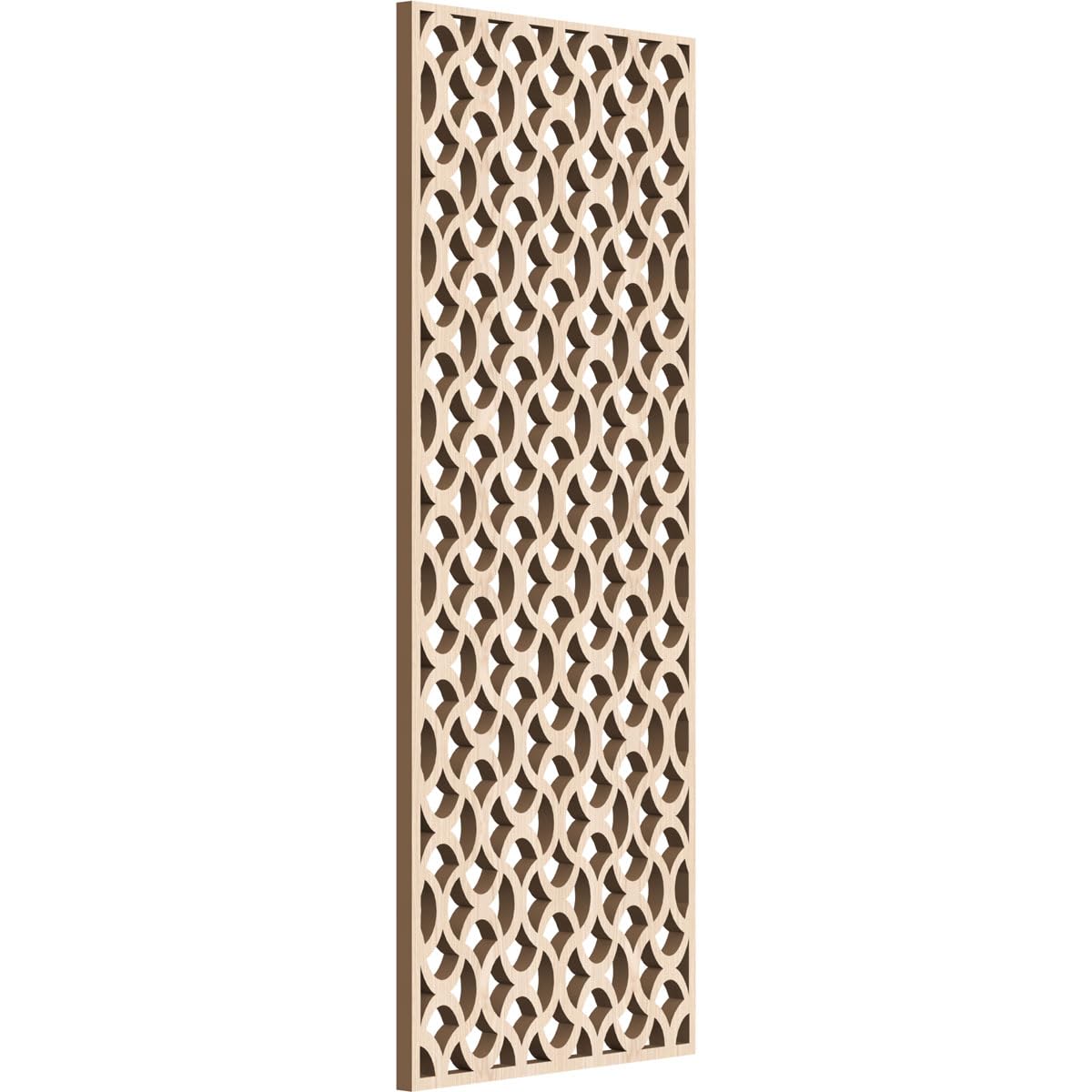 Resort Decorative Pierced Fretwork Wood Wall Panels, 9 3/8"W x 24 3/8"H x 3/8"T, Red Oak