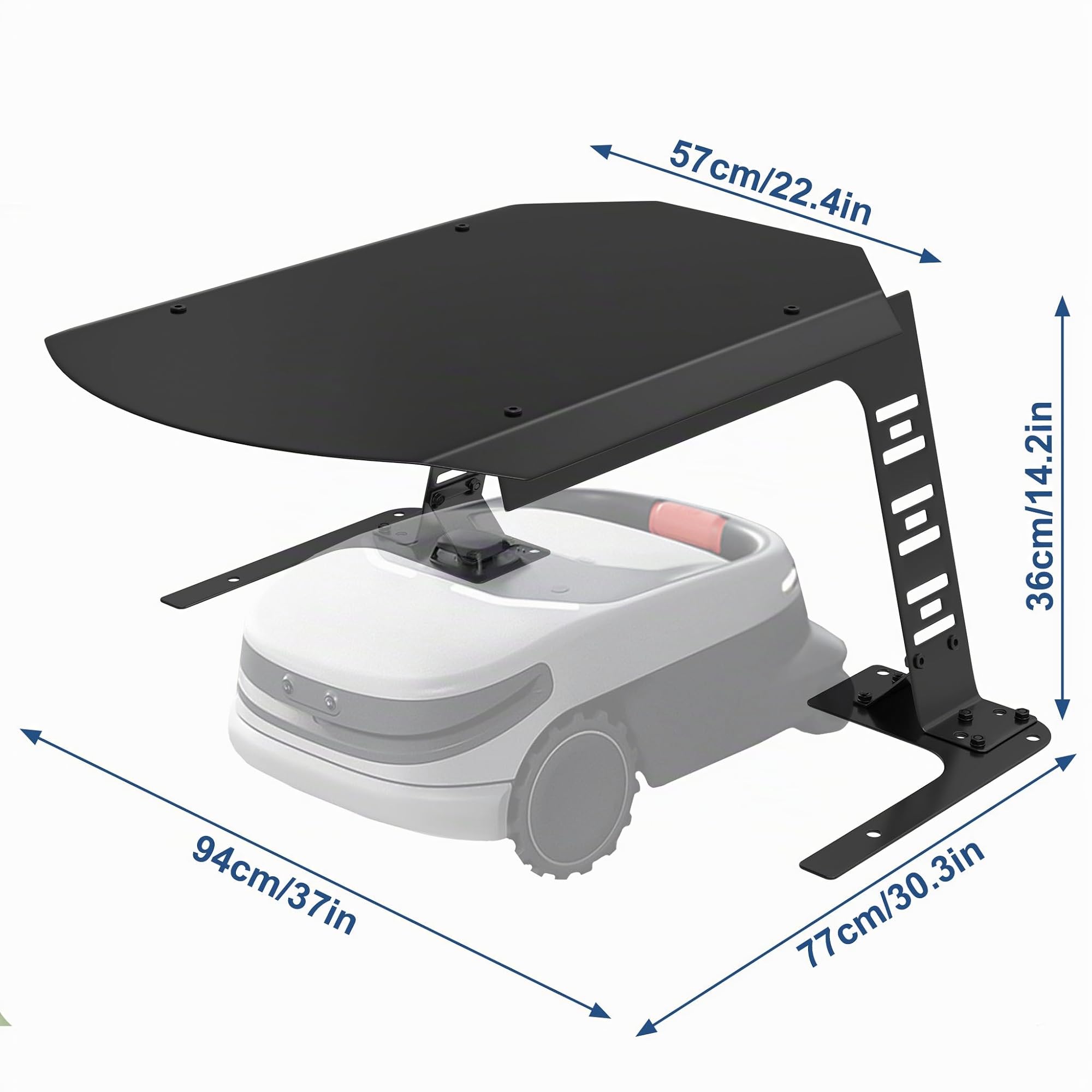 NAIZY Robot tosaerba giardino garage tetto auto coperto in metallo copertura copertura tosaerba protezione contro pioggia, grandine e raggi UV 77 x 94 x 36 cm