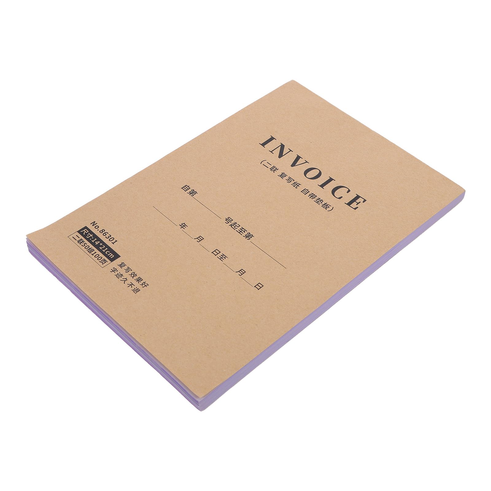 Libro de facturas en inglés para pequeñas empresas Beavorty con formulario de dos partes 8