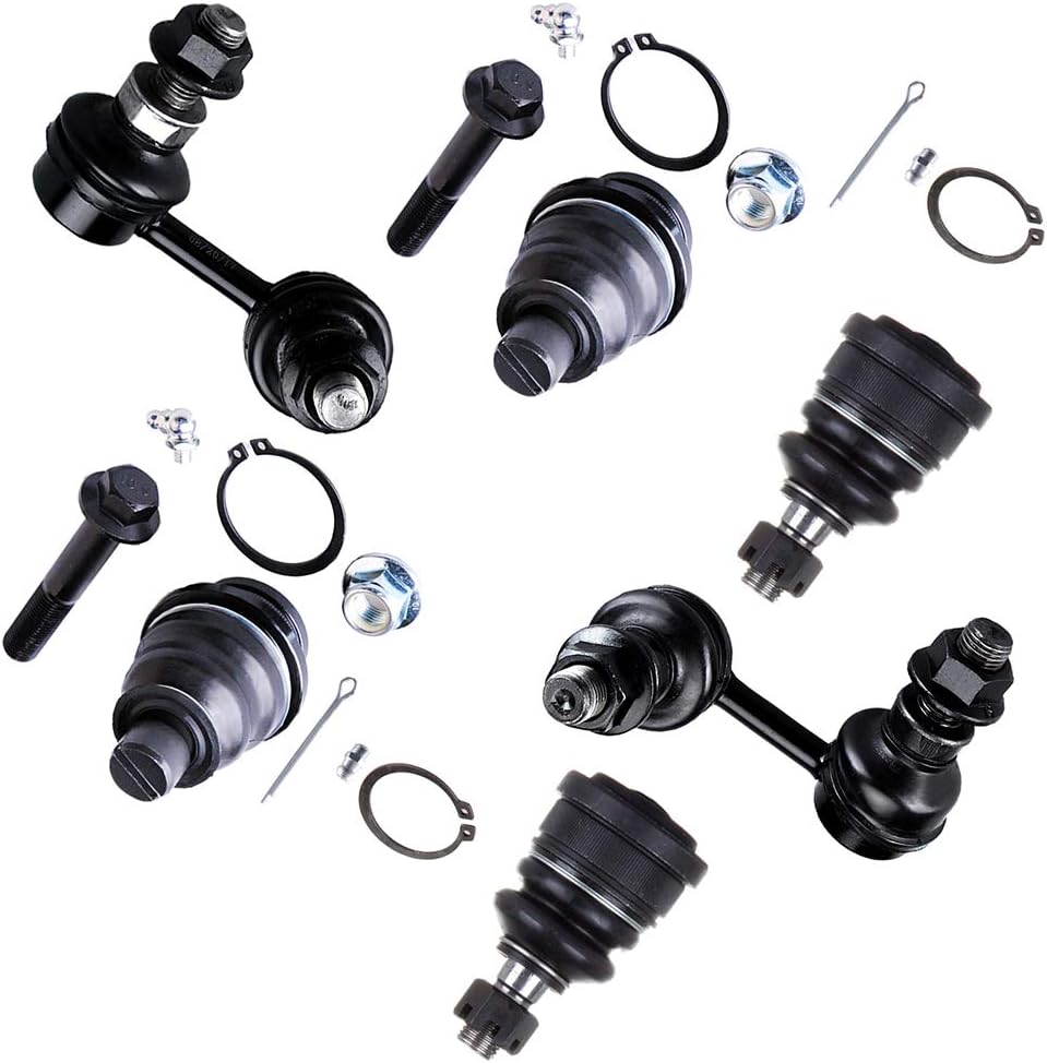 6pc Set Front Suspension Kit Lower Ball Joint Upper Ball Joint Sway Bar Replacement for Nissan Frontier Pathfinder Xterra