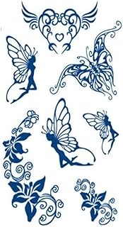 تاتو ازرق موقت وشم يتم لصقه علي - الناحيه الفاتحه