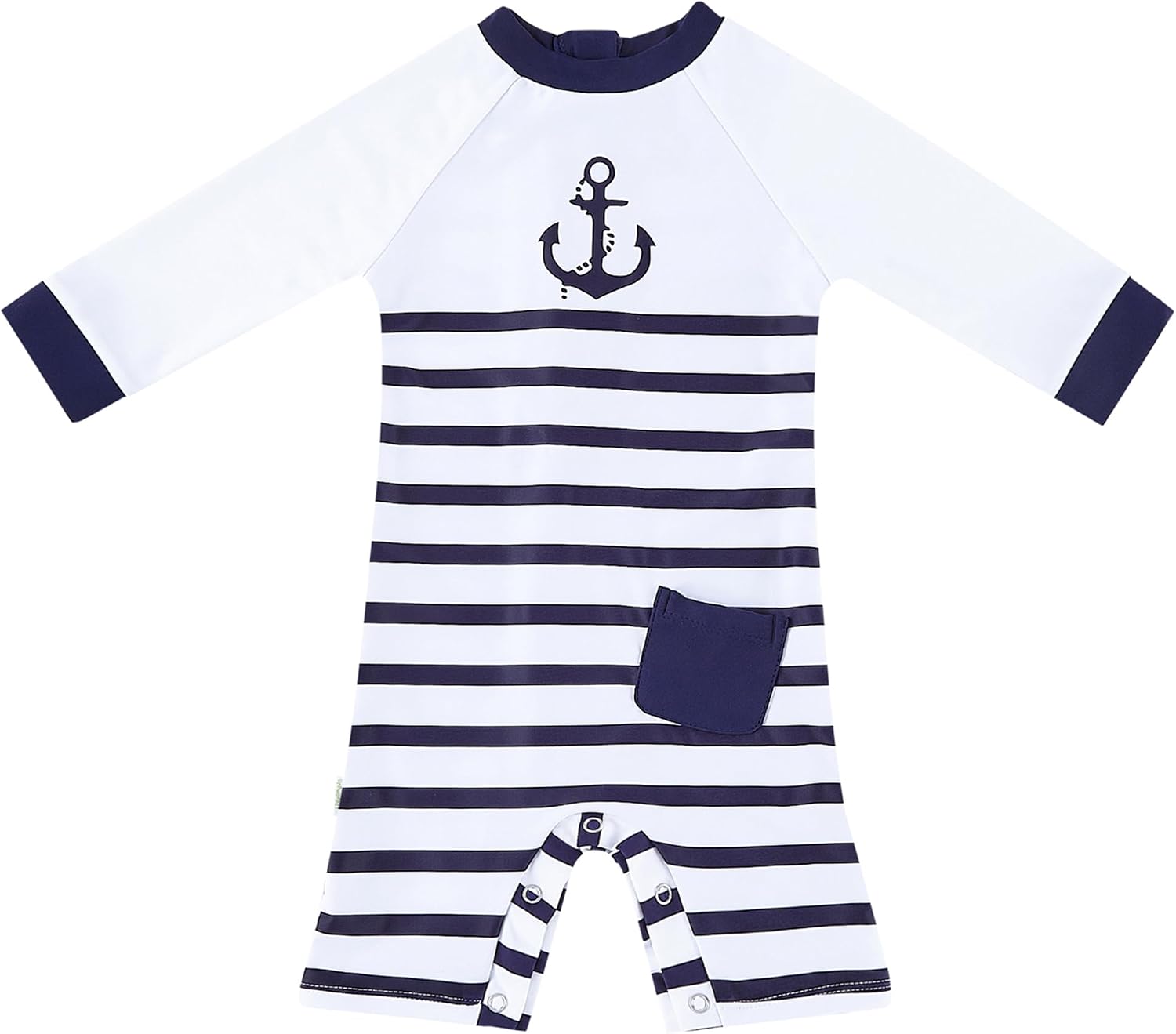 upandfast Baby Boys/Girls Zipper Swimwear with Snap Bottom UPF 50+ Sun Protection Toddler One Piece Swimsuit