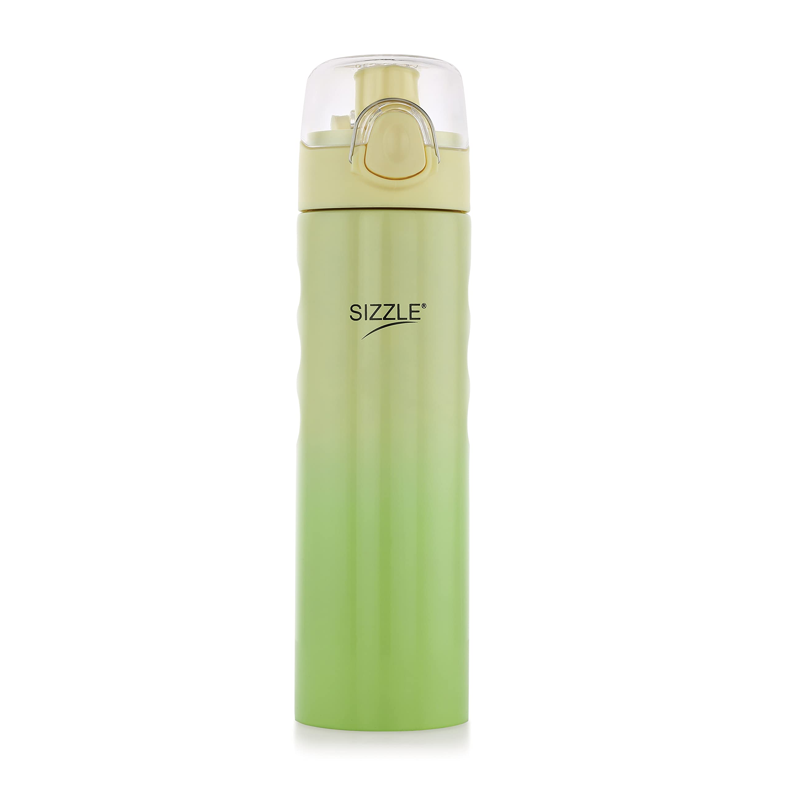 See full amazon price history chart for SIZZLE (DEVICE OF CURVED LINES) Flip Top Modern Stainless Steel Water Bottle 750 Ml For Kids & Adults|Lightweight Leakproof Water Bottle With Press Button Mechanism For One Hand Use|Green Pack Of 1 SIZZLE (DEVICE OF CURVED LINES) Flip Top Modern Stainless Steel Water Bottle 750 Ml For Kids & Adults|Lightweight Leakproof Water Bottle With Press Button Mechanism For One Hand Use|Green Pack Of 1 (B0BT1W7CK7) Amazon Price History, Amazon Price Tracker
