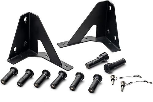 Miniatura 9 de SuperATV Headache - Soporte para parabrisas trasero para Polaris Ranger XP 1000 2017+  Capacidad de peso de 150 libras  2 posiciones  Pasadores de