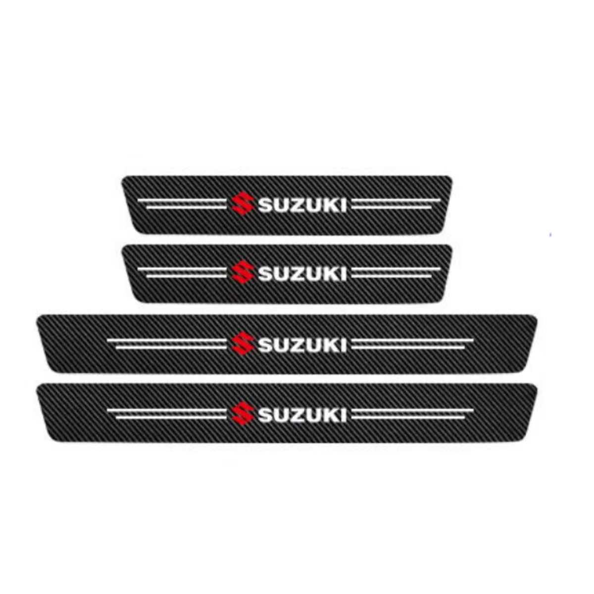 4 Pezzi Proteggi Soglia Per Suzuki S-Cross 2020-2025 – Adesivi Antigraffio In Fibra Di Carbonio Per Portiere, Facili Da Montare