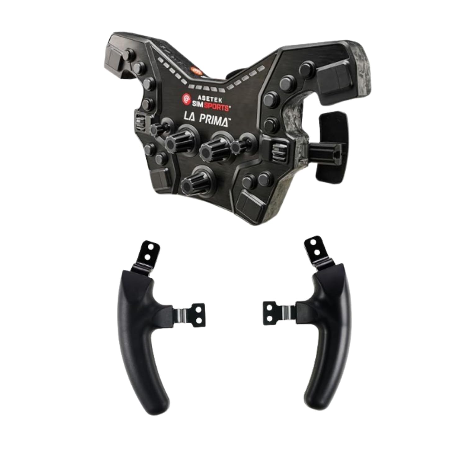 ASETEK Racing La Prima Formula Button Box Bundle with Regular Handles for Good Grip Position and Versatile Formula Style Sim Racing Use