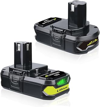 MANUFER Upgraded 3.6Ah 18V 2Pack Battery Replacement for Ryobi 18V Battery Li-ion Battery for 18V ONEPLUS Battery P102 P108 P189 P190 P197 P100 P107 for 18V Battery Compatible with Ryobi Cordless Tool