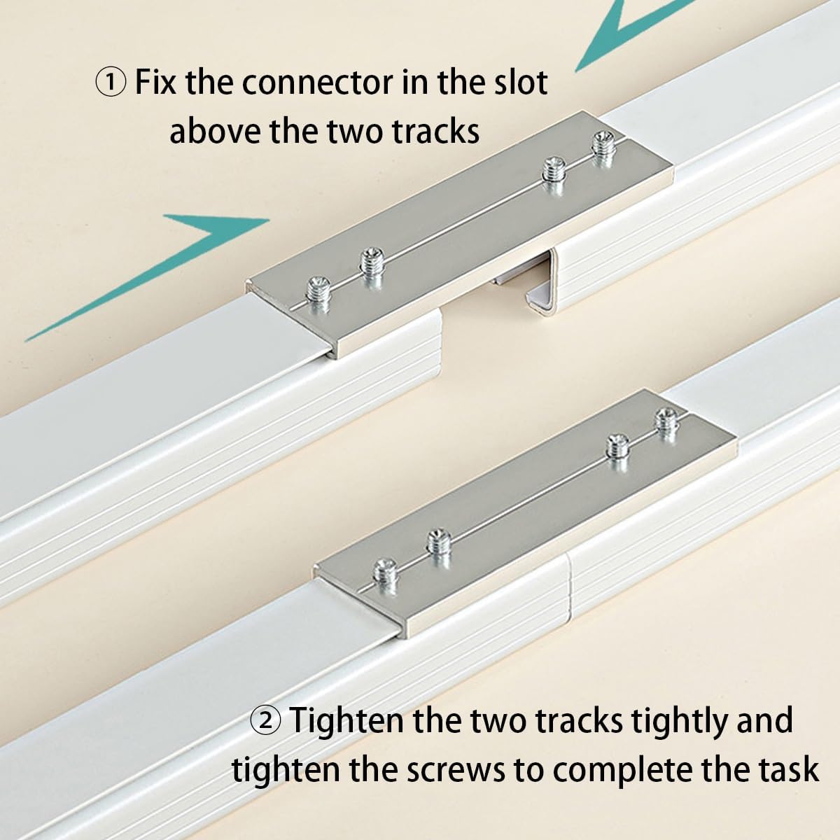 Matte White Aluminum Alloy Double Curtain Track Rail - 400cm Ceiling or Wall Mount for Home, Bathroom, Hospital Privacy System - Durable & Stylish Curtain Rod Solution