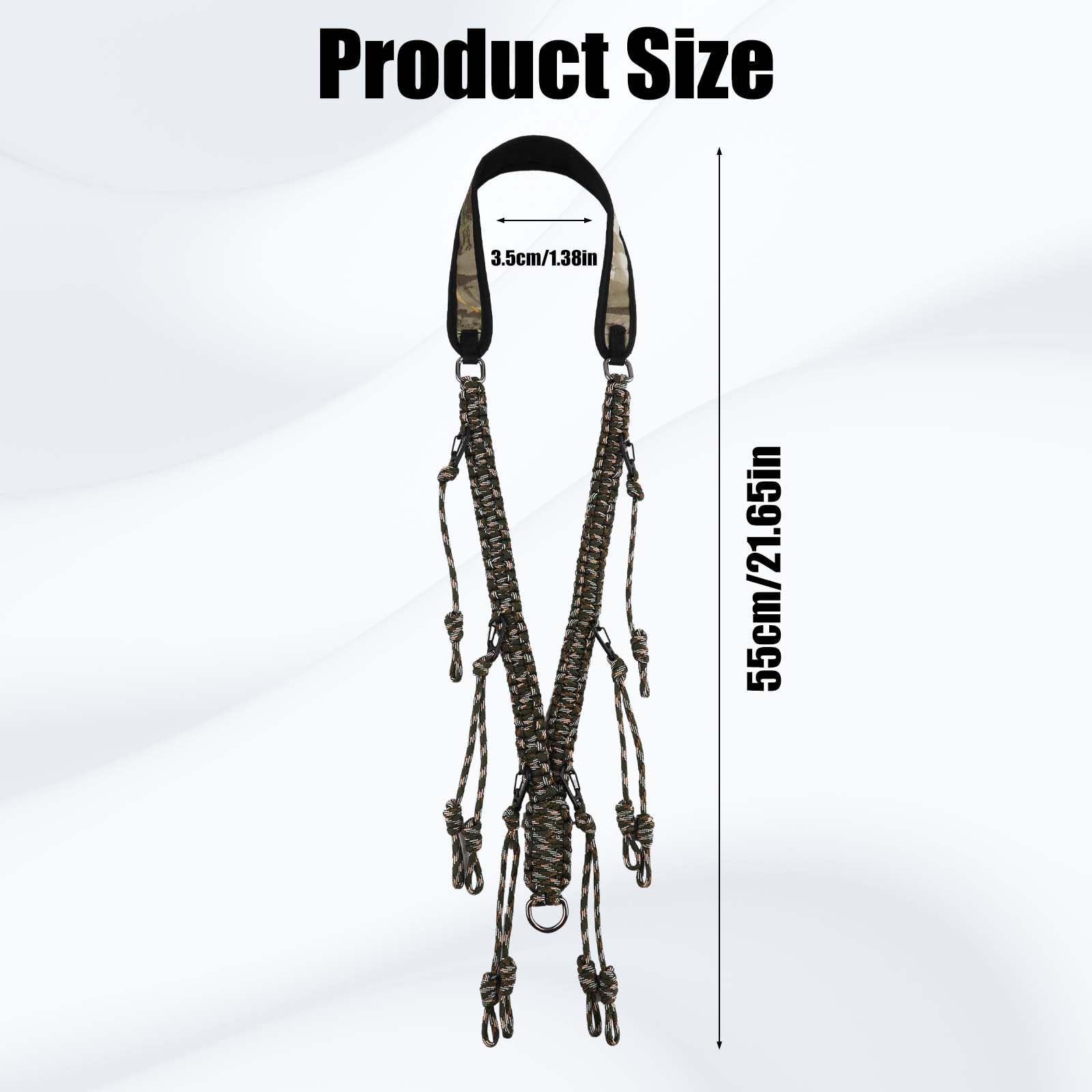 Cordino Con Fischietto Per Caccia Anatre - Paracord Mimetico, 10 Anelli, 55cm - Foto 7