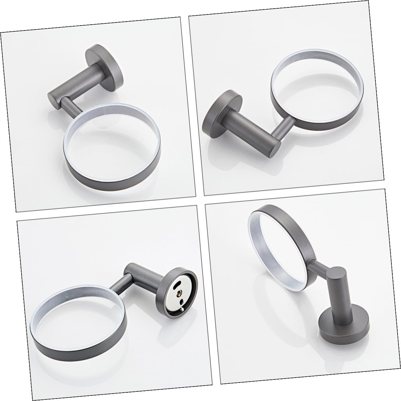 Long Handle Wall Mount Toilet Brush with Thick Soft Bristles and Handle Glass Base Holder for Deep Cleaning Bathroom Stains Space-Saving Design for Home and Urinal Use