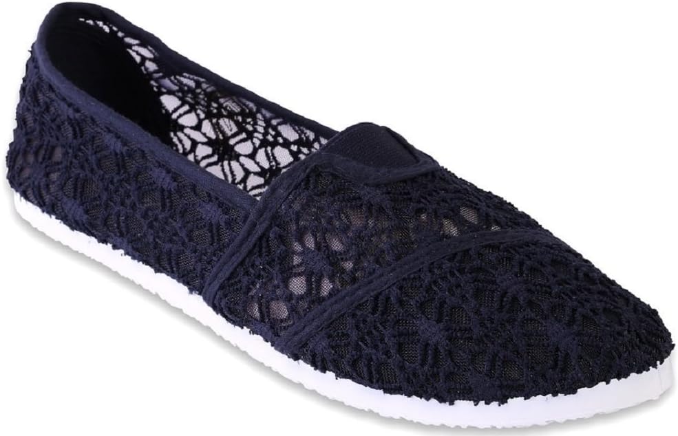 AimTrend Women's Mesh Canvas Slip On Fashion Shoe Flats