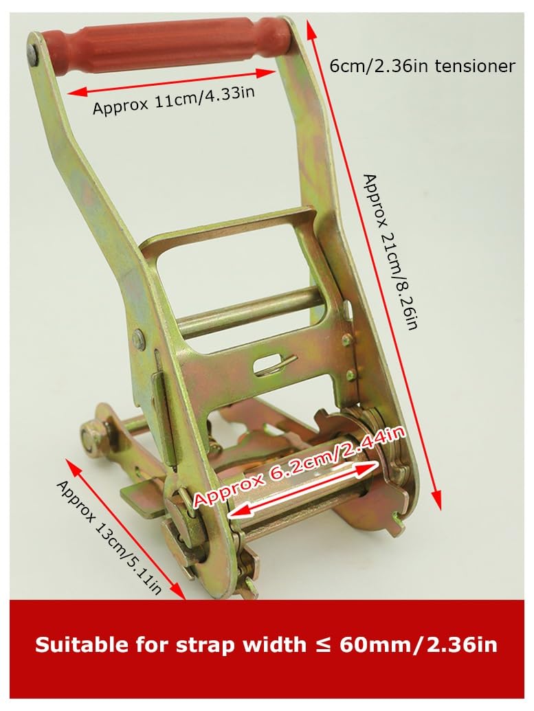 5m X 50 Mm Correa De Amarre con Trinquete Correa De Trinquete con Gancho De Poliéster Correas De Sujeción con Tensor De Trinquete para Remolque Motocicleta Coche(Blue A,5cmx4m/1.96x157in)