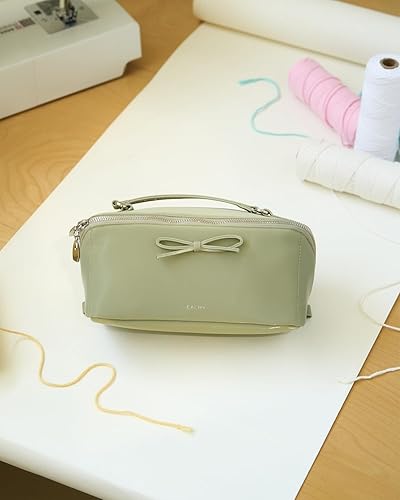 Miniatura 172 de EACHY - Bolsa de maquillaje de viaje, bolsa de cosméticos de gran capacidad para mujeres, portátil, impermeable, bolsa de aseo plana abierta