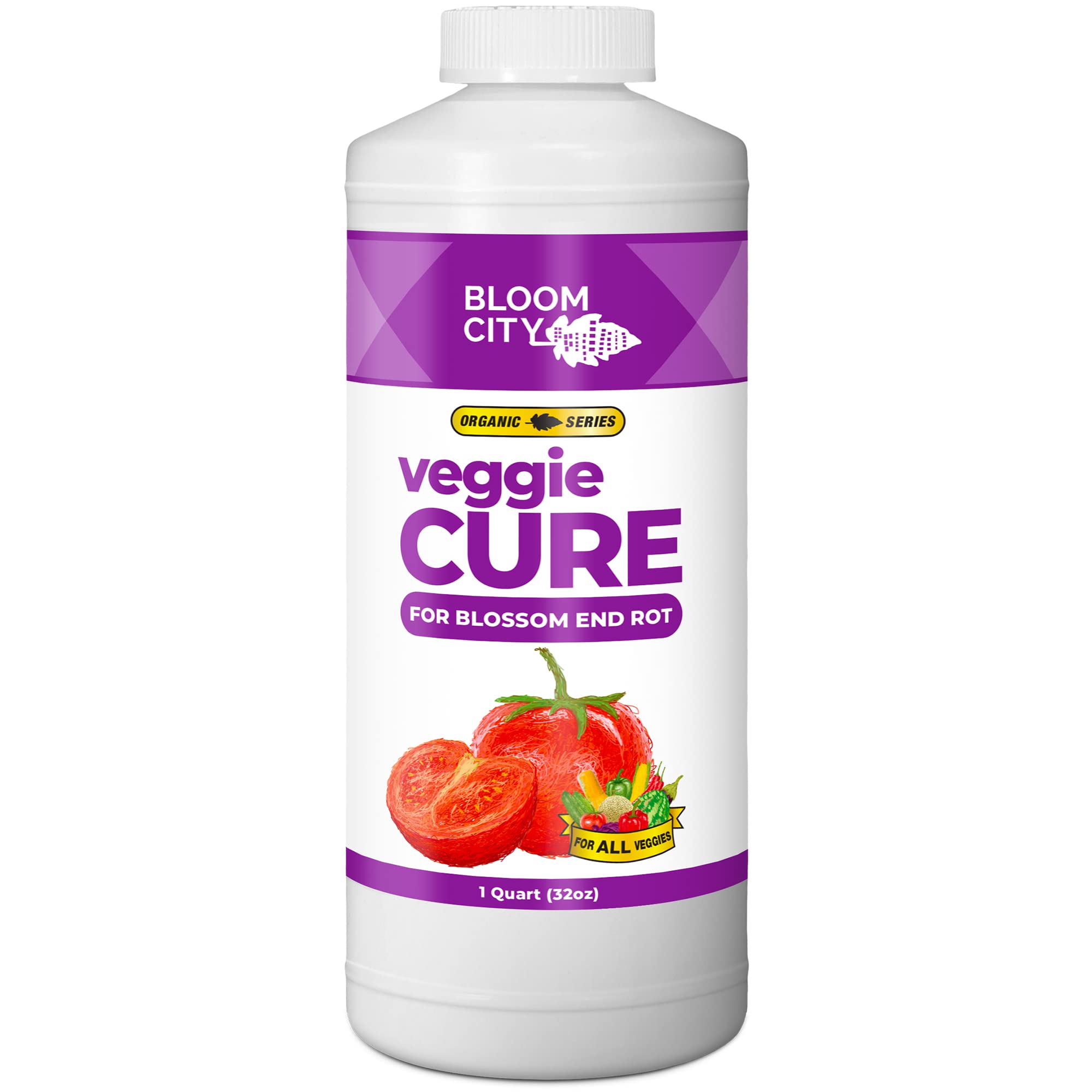 Bloom CityVeggie Cure , Blossom End Rot Solved for All Garden Plants & Vegetables (32 oz)