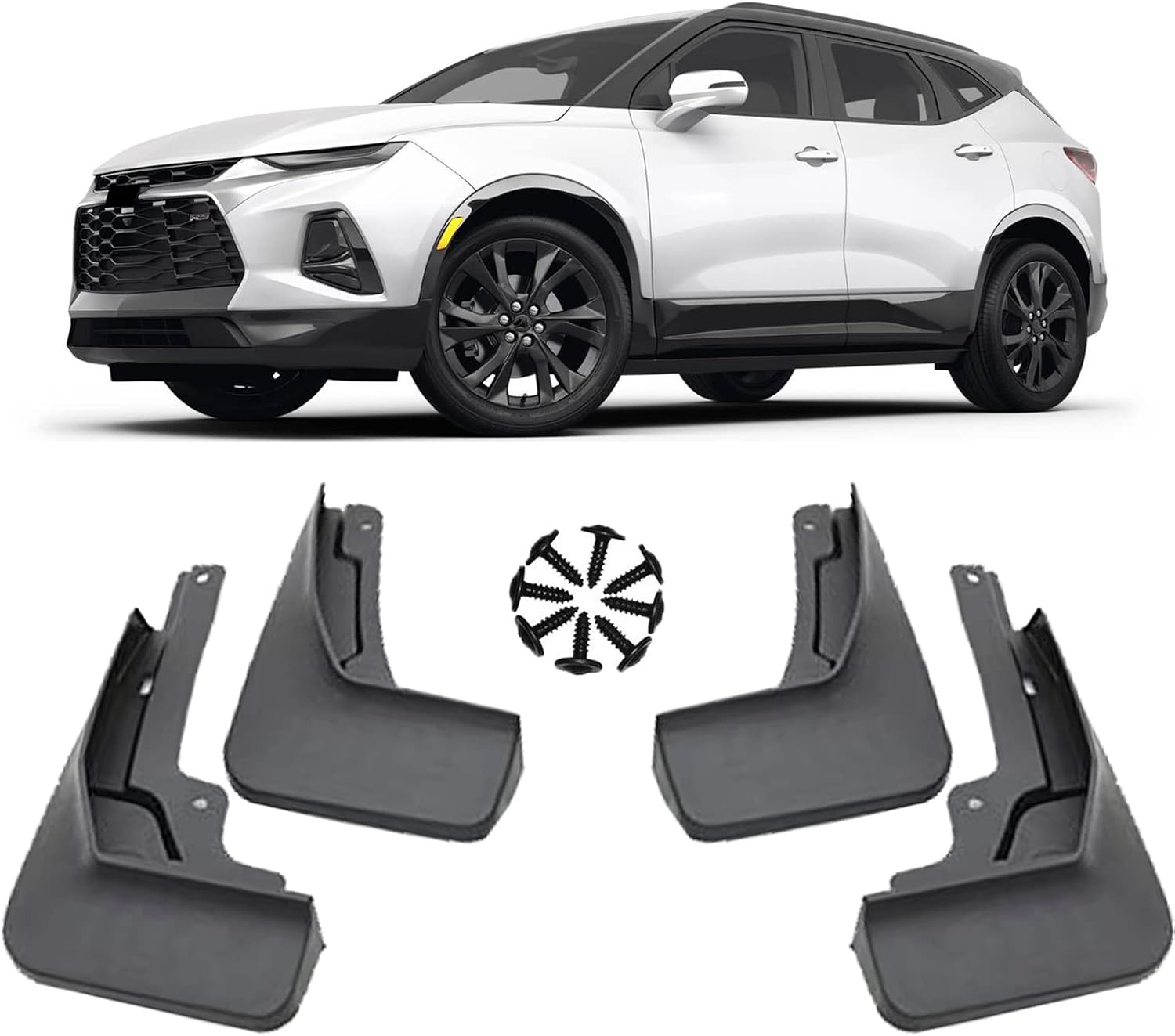 Car Splash Guards Mud Flaps Guard, Compatible for Blazer Accessories Auto Parts, Front Rear Mudguard Fender 2019-2022