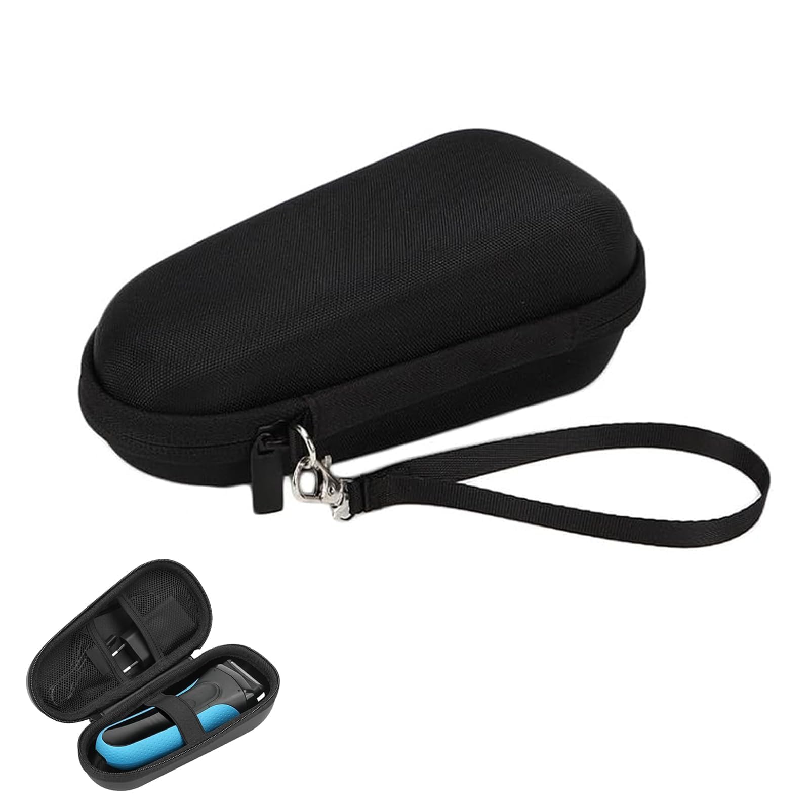 – Compact Razor Case for Men Durable Oxford Fabric Travel Storage for Electric & Beard Shavers 19x8x7 cm Portable Shaver Organizer Ideal for Business Trips Home & Daily Use