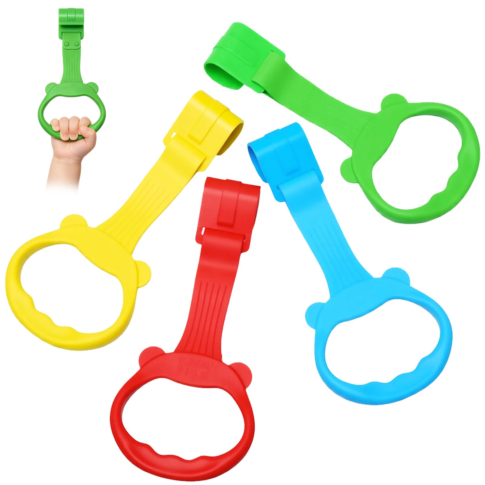 JoyPlus 4 Pieces Baby Park Rings, Rings for Cribs and Playgrounds, Baby Playpen Rings, Helps Your Baby to Stand Easily, Balance Training, Large Size