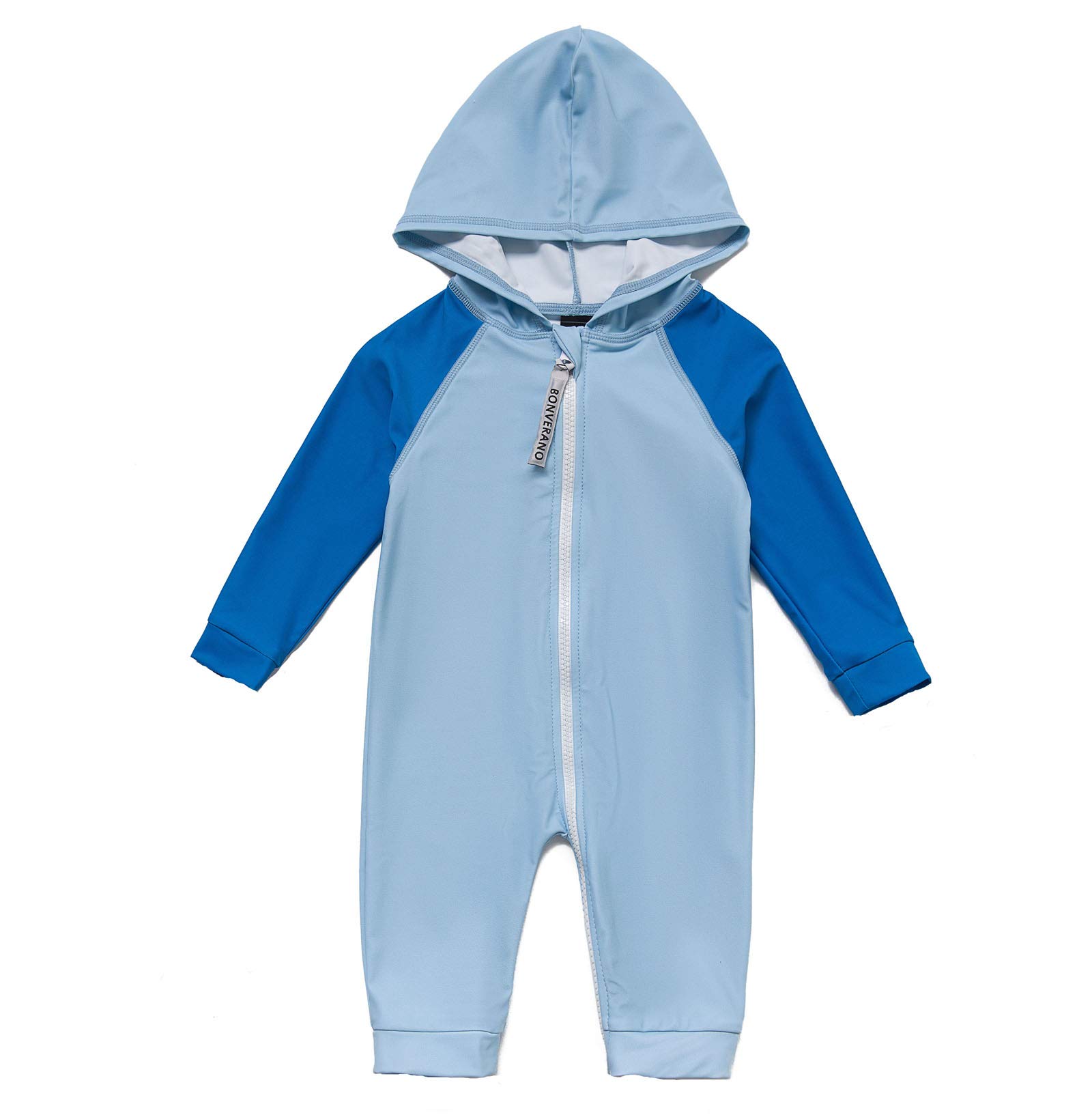 Baby Boy/Girl One-Piece Rash Guard Shirt Long Sleeve UPF 50+ Hooded Bathing Suit