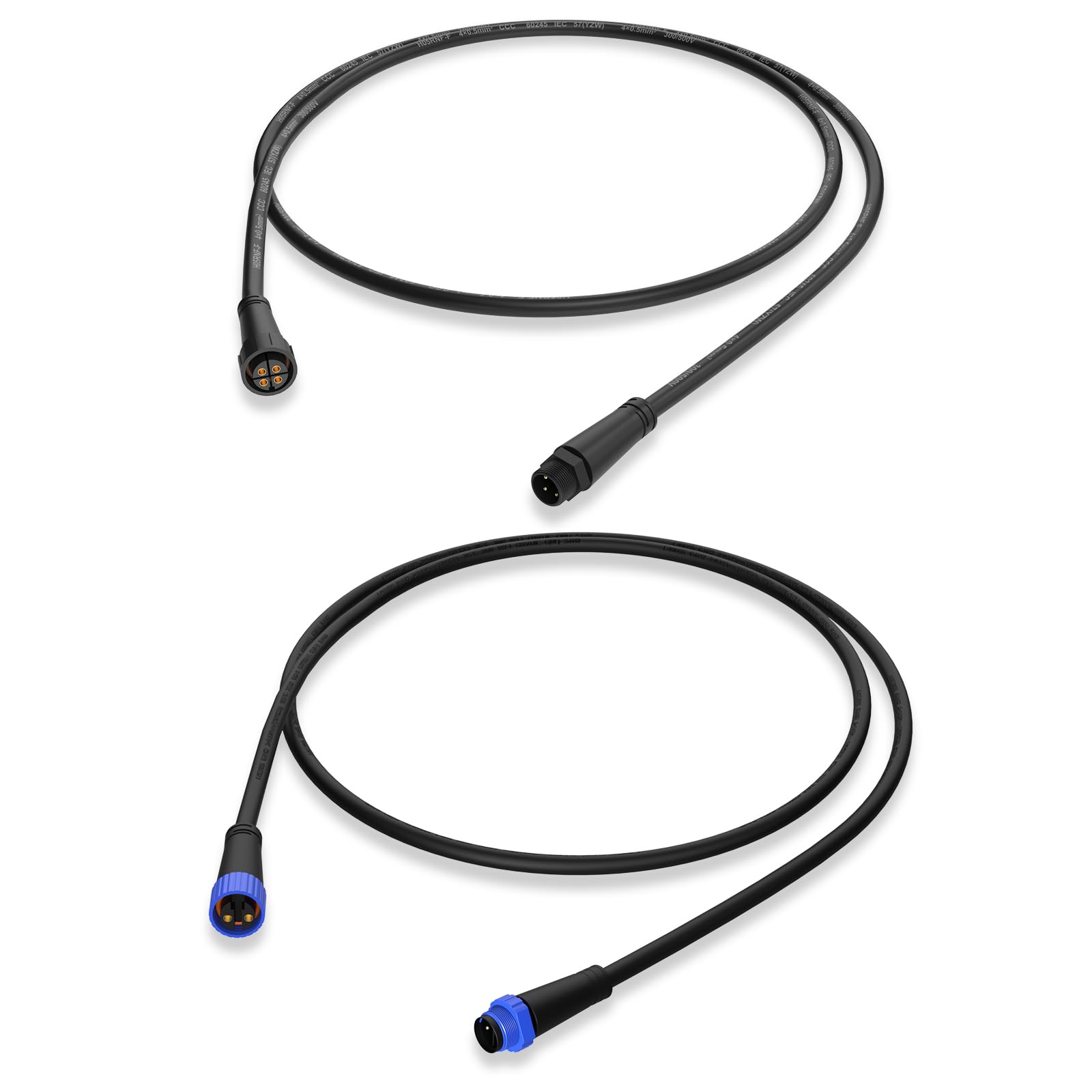 AGLEX 6.6FT Waterproof Extension Cable Set 2Pin & 4 Pin M Series LED Grow Light (M12 & M15)