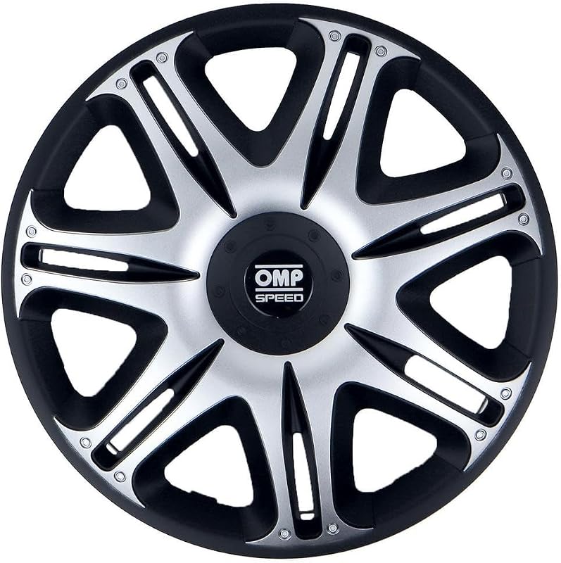 OMP SPEED SET 4 TAPACUBOS GHOST NEGRO/PLATA 15 PULGADAS