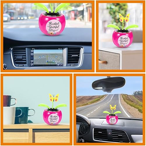 Miniatura 8 de ibasenice Tablero solar de mariposa bailando Bobblehead juguete solar para coche de juguete de mariposa oscilante solar para oficina en casa