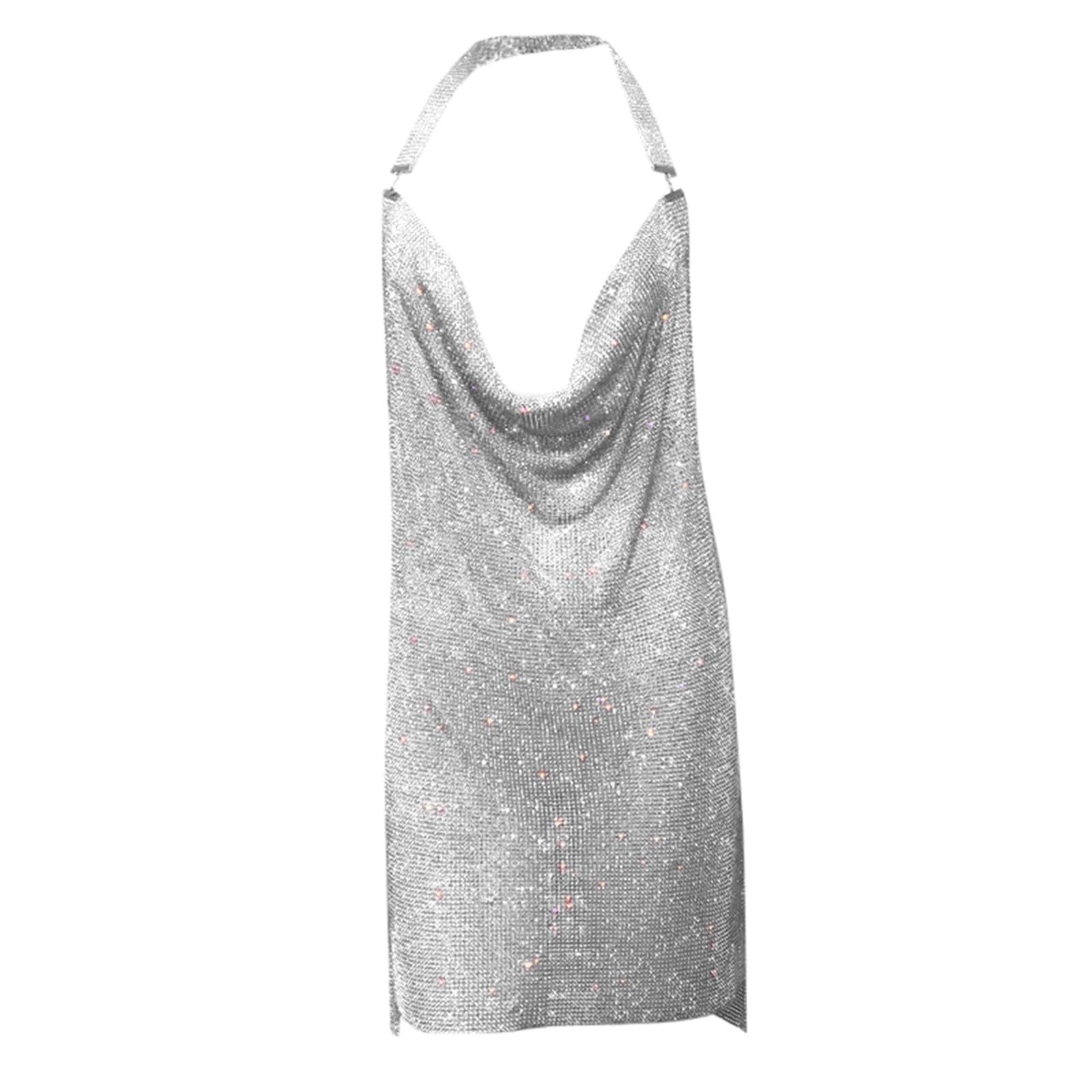 Générique 2026 Robe Moulante à Paillettes pour Femmes soirée Nuit Bretelles Spaghetti Strass Robe Bustier Club Tenue Glamour