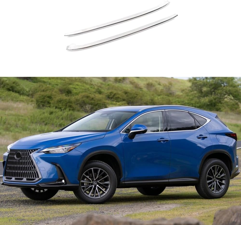 Car Accessories Rear Bumper Corner Mesh Cover Trims Compatible with Lexus NX 250/350/350h/450h+ 2022 2023 2024 2025 2026 (Glossy Silver) 2PCS Stainless Steel