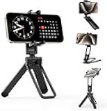 ULANZI MA26 Foldable Phone Tripod - Pocket Cell Phone Vlog Video Tripod Handle Aluminium Smartphone Desk Stand 2 Cold Shoe Small Size All in One Lightweight Portable Vlog Stick for iPhone Samsung