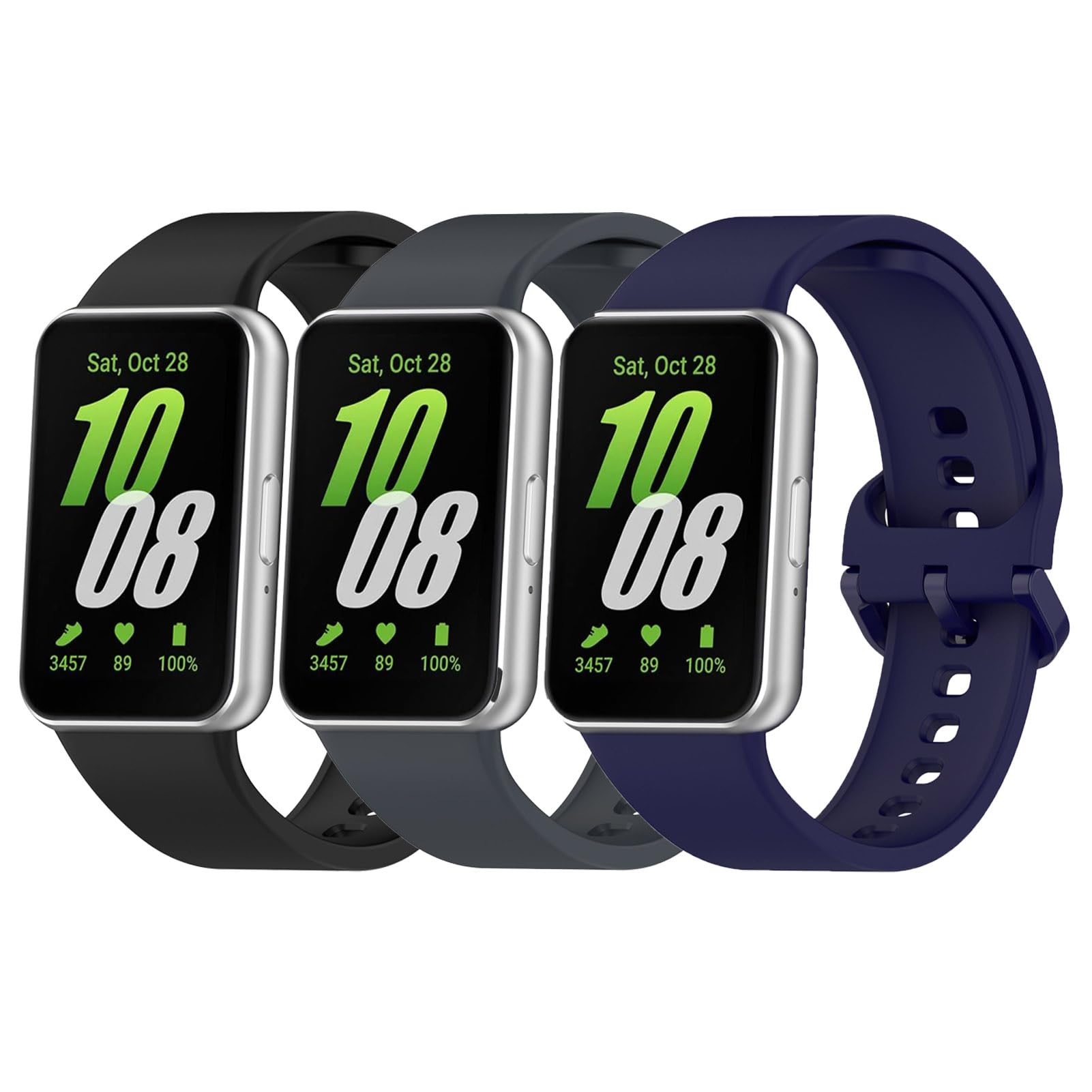 Garmcool Correa Compatible para Samsung Galaxy Fit 3 Correas Silicona Hombre Mujer Pulseras de Repuesto para Smartwatches Galaxy Fit 3 SM-R390 (sin Reloj)