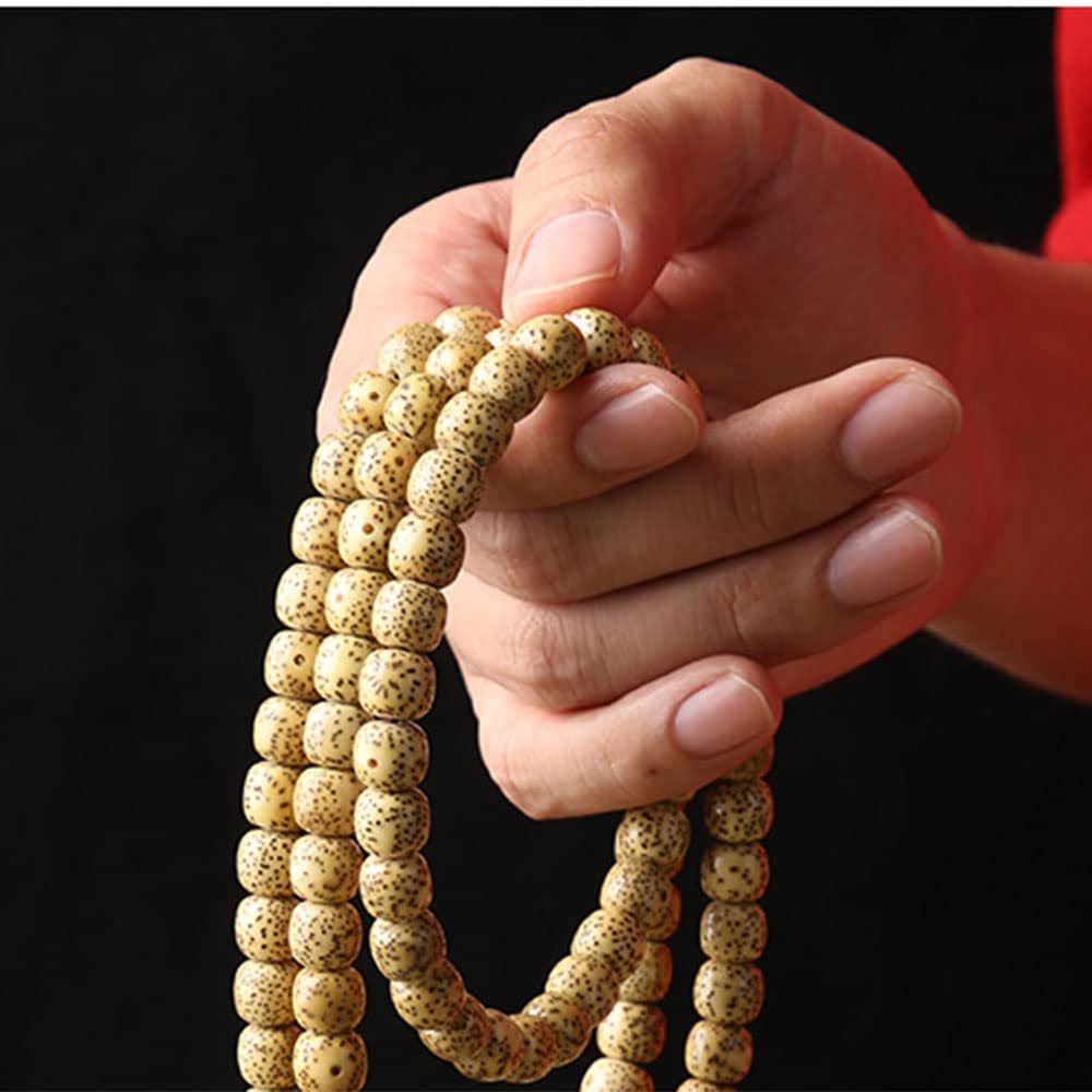 108 Stelle Luna Bracciale Bodhi Collana di Perline Semi d'oro