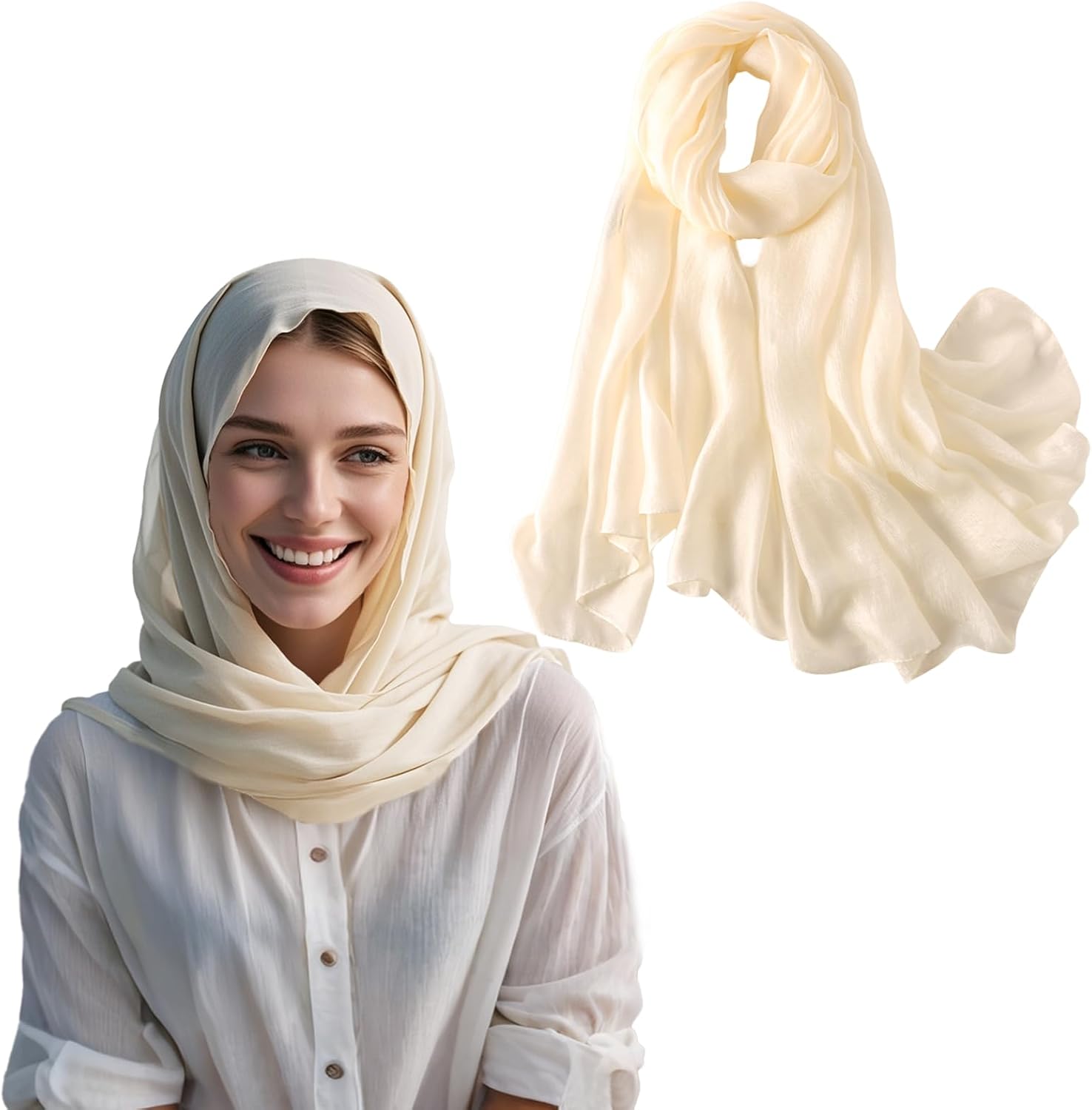 Women’s Fashion Scarves, 180x95CM Long Lightweight Scarfs for Women Versatile Usage & Easy Washing