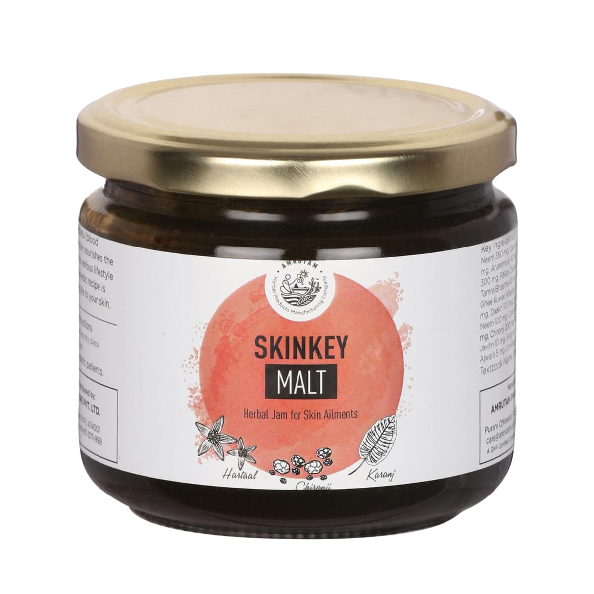 AMRUTAM Skinkey Malt | Herbal Jam For Skin Ailments (400 GMS) | With Neem, Daruhaldi, Manjistha, Usira, Bakuchi (B0CDC78FK7) Amazon Price History, Amazon Price Tracker