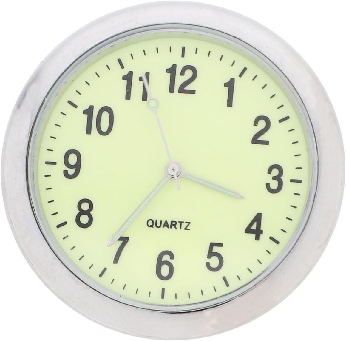 PACKOVE Stick On Car Clock Mini Round Automotive Clock Adhesive for Dashboard for Car Interior and Vehicle Accessories