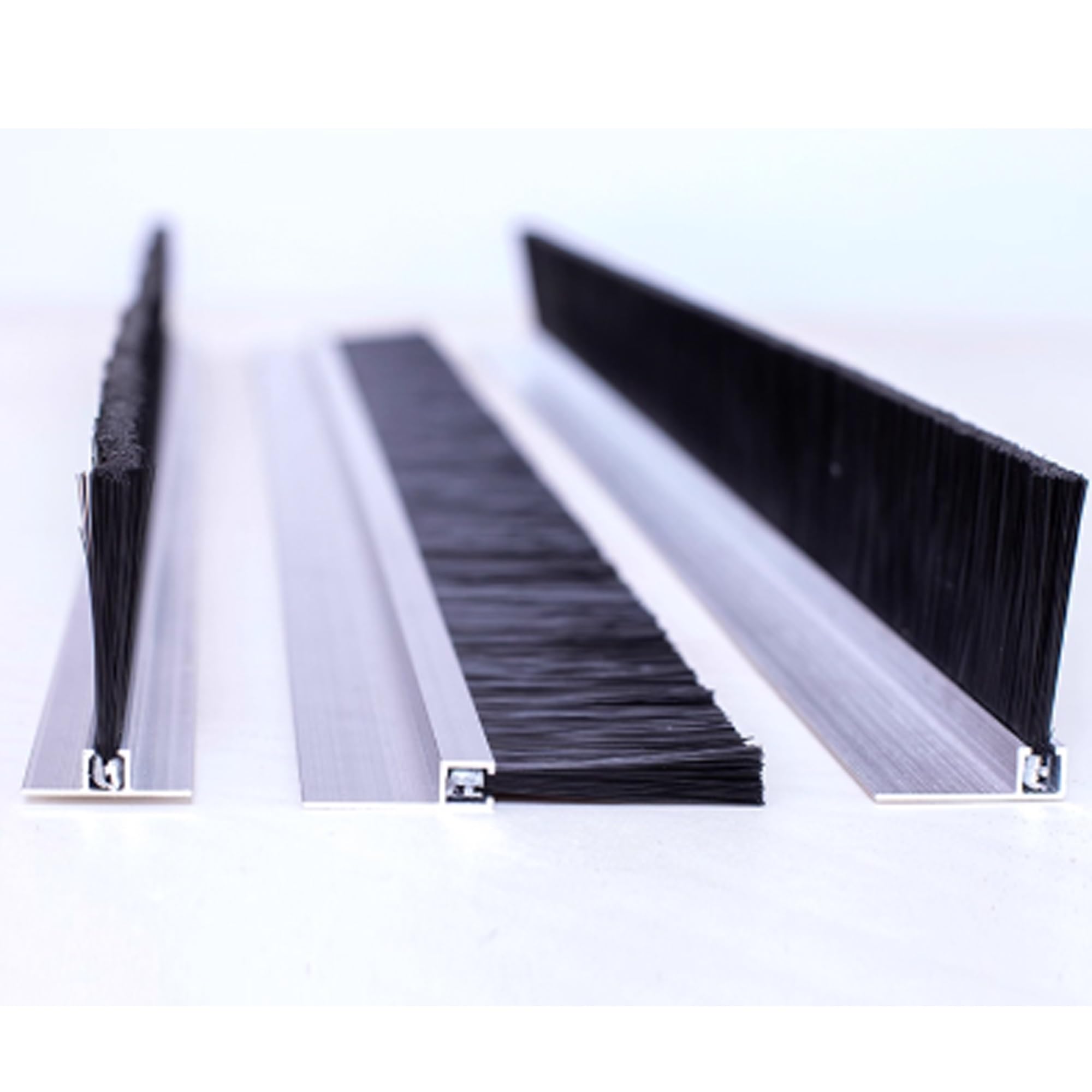 Spazzola a strisce in lega di alluminio, for vetrine, armadi, porte e finestre, spazzole for macchine utensili for la pulizia industriale e commerciale (lunghezza 3,28 piedi)(H,15cm)
