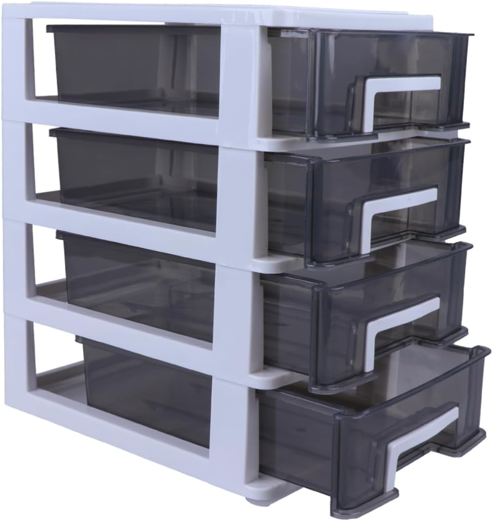 Four-layer Plastic Drawer Storage Cabinet Transparent Multifunctional Organizer for Office Bathroom and Home Use Neat and Orderly Desktop Sundries Holder