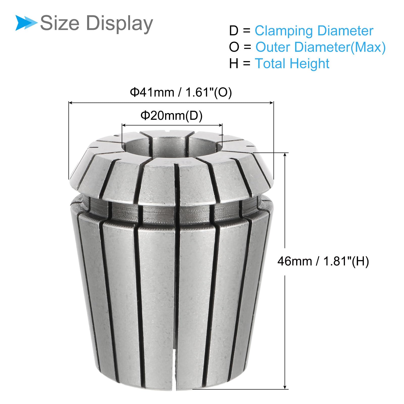CoCud Spring Collet Chuck, ER-40 Spring Collet 20mm Clamping Diameter, 40Cr Steel Convenient Disassembly Chuck - Image 2