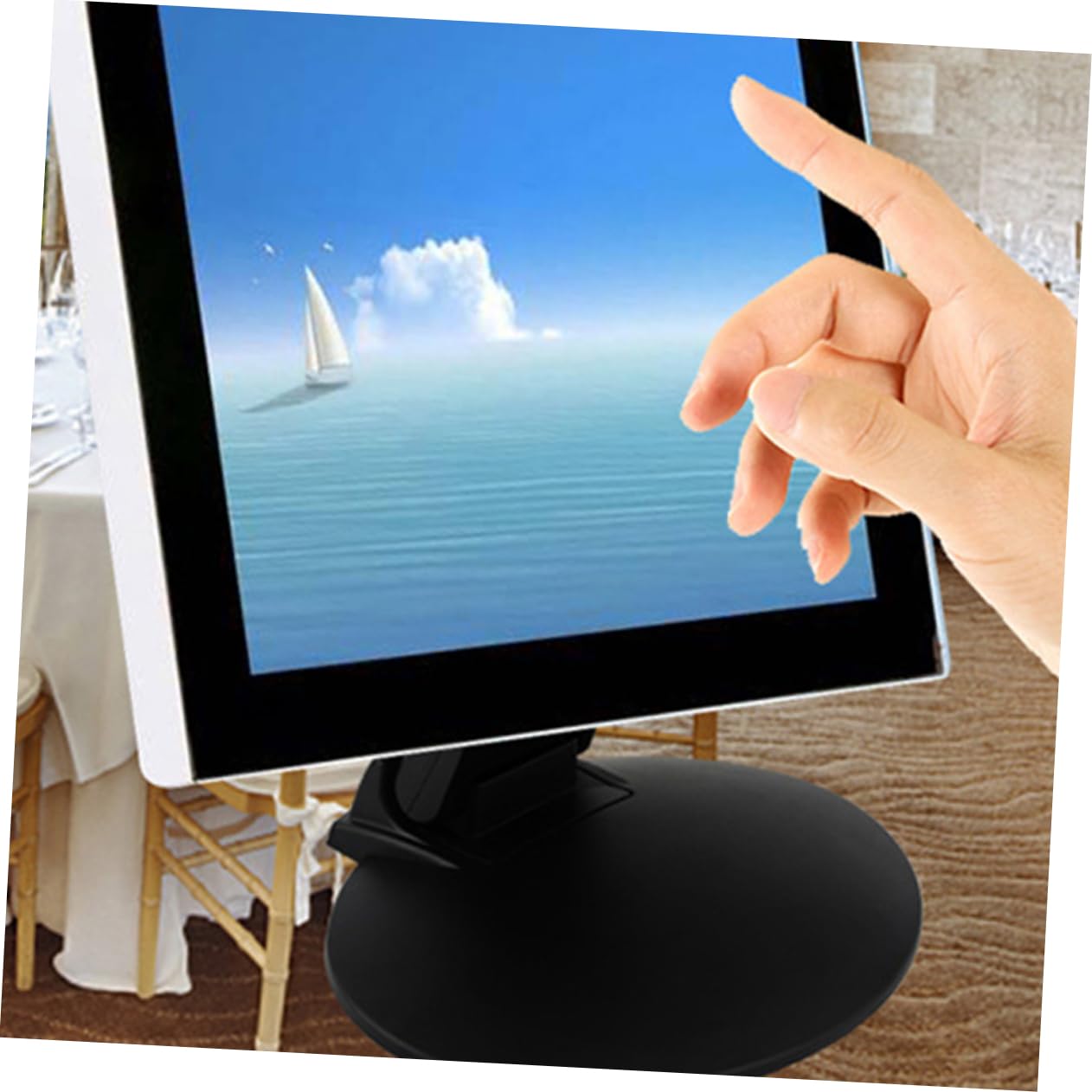 jojofuny Supporto per Monitor Base Stabile per Monitor LCD Staffa in Ferro per Computer Altezza per Ufficio Studio