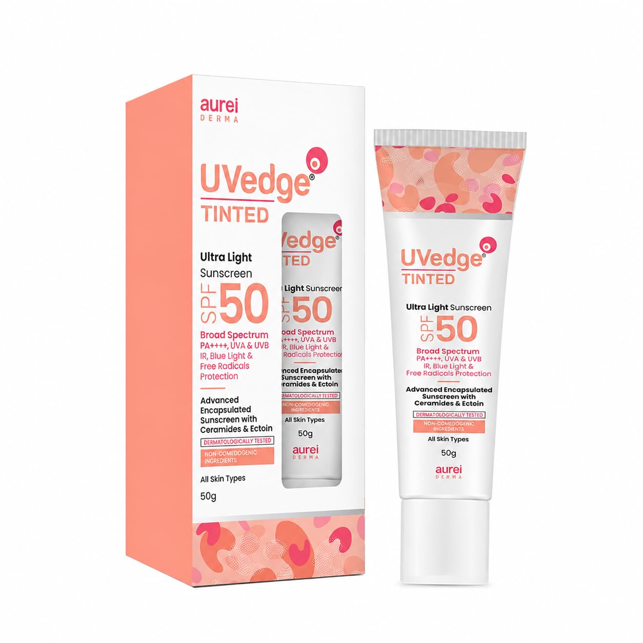 UVedgee-Tinted Ultra Light Sunscreen Lotion SPF 50 PA++++, 50g | Broad Spectrum Daily Sun Care | Lightweight Tinted Finish | Advanced Encapsulated Lotion Ceramides & Ectoin | Suitable for All Skin Types-image-19